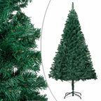 Vidaxl Green Pvc Artificial Pre-Lit Christmas Tree With 300 Led Lights - Complete Set With Decorative Balls And Metal Stand - Perfect For Indoor Décor