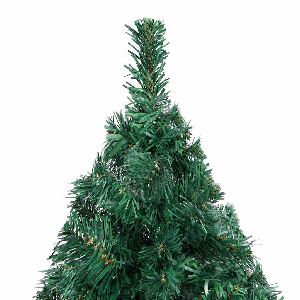 Vidaxl Green Pvc Artificial Pre-Lit Christmas Tree With 300 Led Lights - Complete Set With Decorative Balls And Metal Stand - Perfect For Indoor Décor