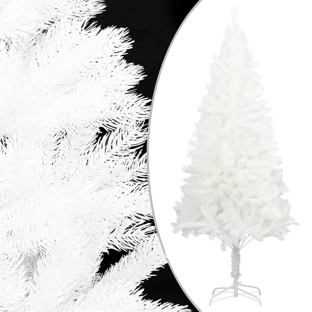 Vidaxl 94.5" Lifelike Artificial Christmas Tree - Pre-Lit With Leds And Gold & Bronze Balls - Reusable Economical - For Indoor/Outdoor - 1560 Branches & 300 Leds - Sturdy Stand - White Gold
