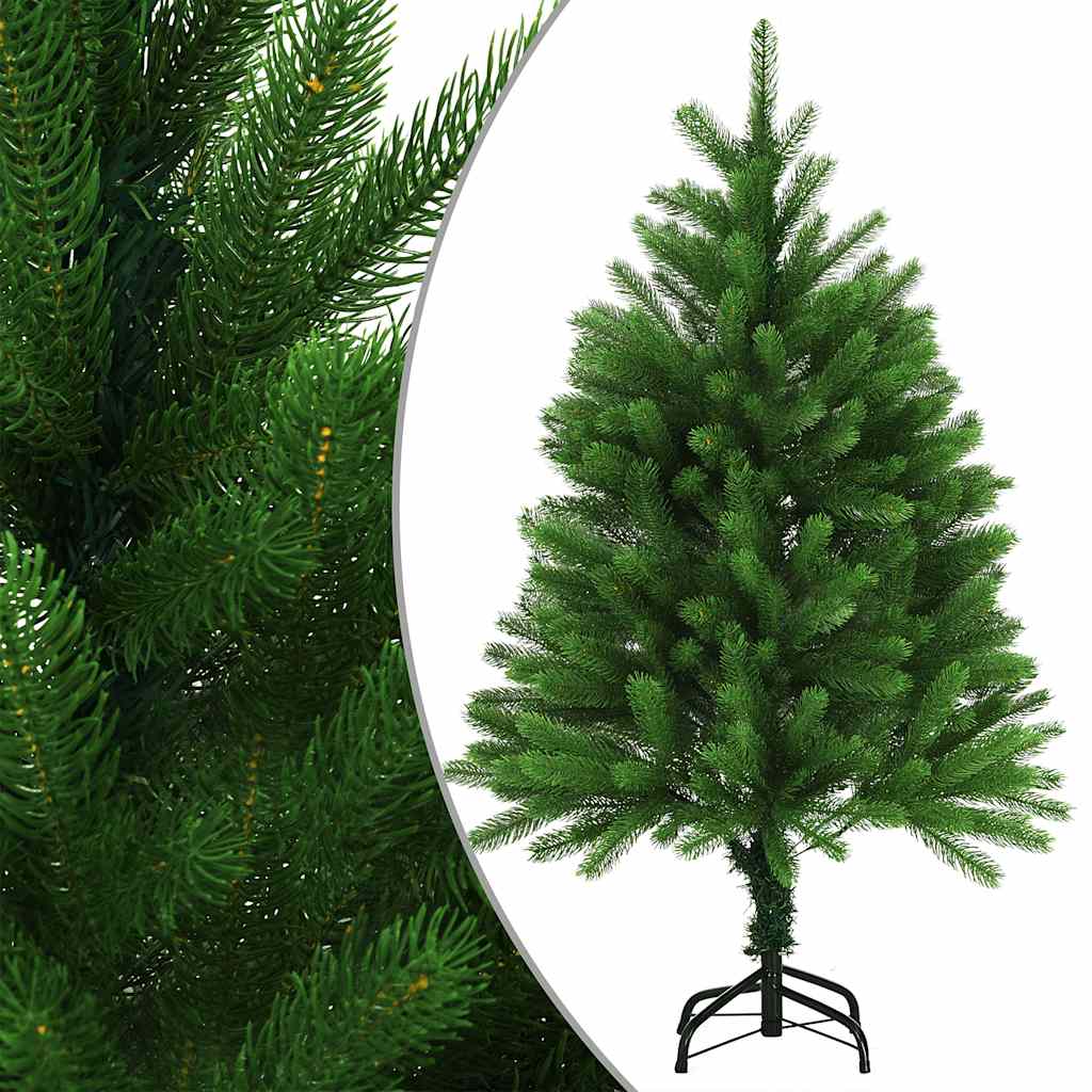Vidaxl Artificial Christmas Tree With Led Lights And Ball Set - Weather-Resistant, Lifelike Needle-Shaped Pe Branches - 47.2 Inch Green With Gold And Bronze Decorations.