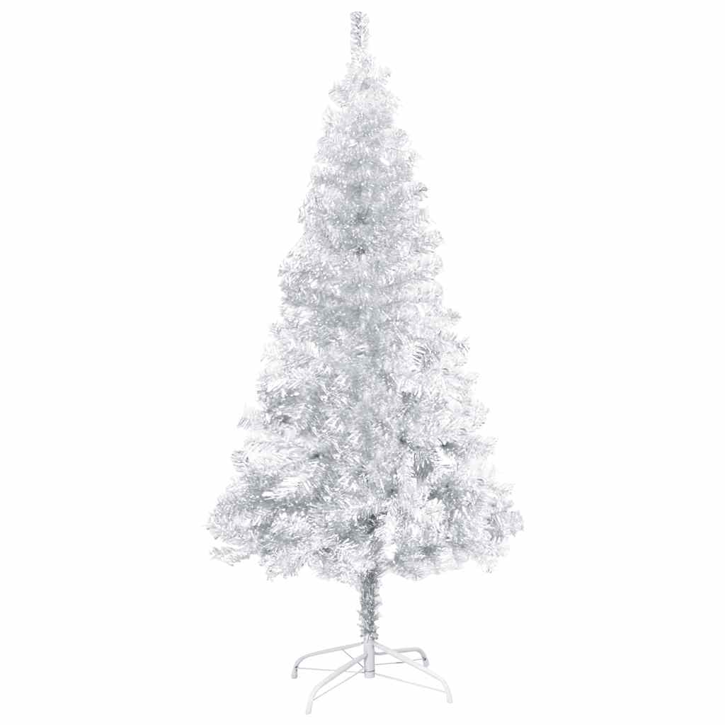 Vidaxl Artificial Christmas Tree With Leds&Ball Set Christmas Tree Christmas Decoration Xmas Tree Holiday Ornament Party Decor Silver Pet