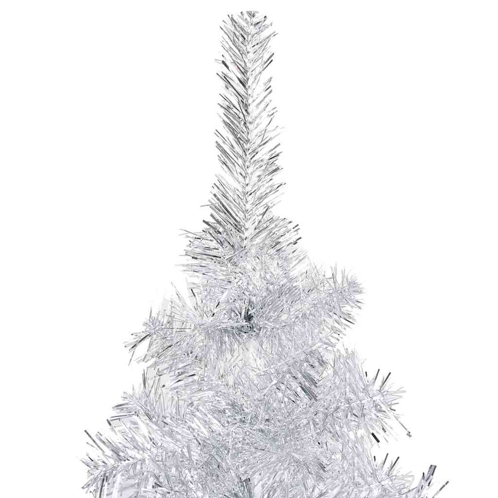 Vidaxl Artificial Christmas Tree With Leds&Ball Set Christmas Tree Christmas Decoration Xmas Tree Holiday Ornament Party Decor Silver Pet