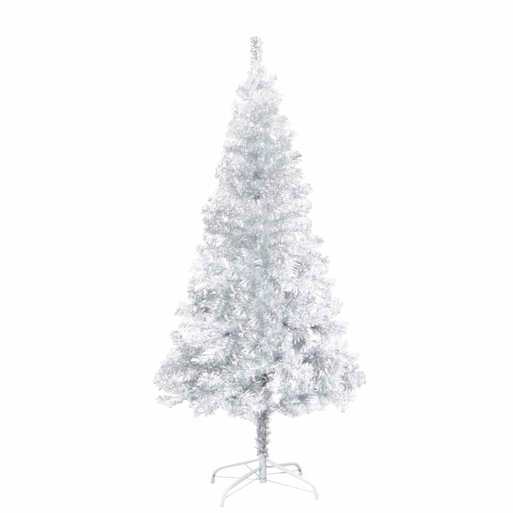 Artificial Pre-Lit Christmas Tree With Ball Set Xmas Tree Silver Pet Vidaxl