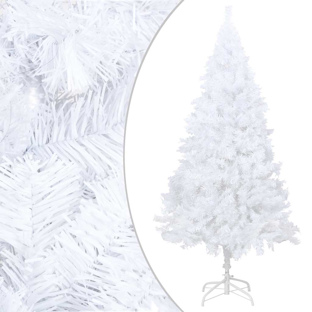 Vidaxl White Artificial Pre-Lit Christmas Tree With Rose Gold Decorations And Led Lights, Stable Metal Stand, Pvc Material, 70.9&quot; Height'