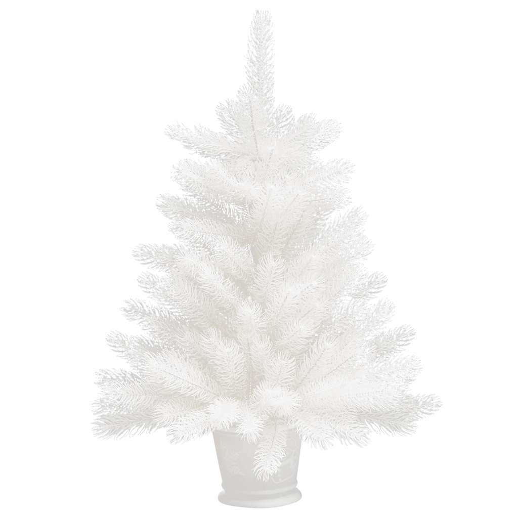 Vidaxl Artificial Christmas Tree - Pre-Lit And Pre-Decorated With Shiny, Matt And Glitter Rose Gold Balls, Lifelike Pe Branches, 25.6 Inches