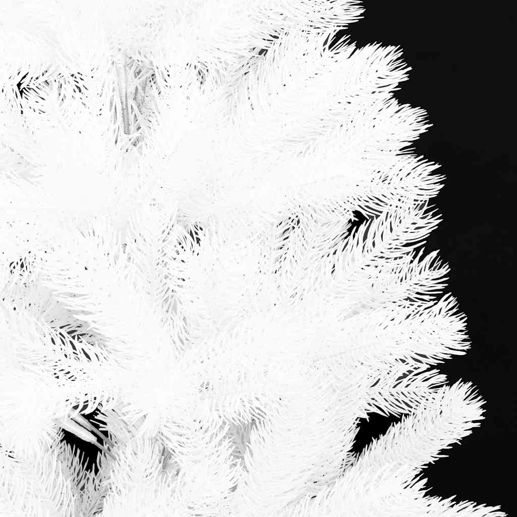 Vidaxl 59.1" White Artificial Christmas Tree With Led Lighting And Rose Gold Ball Set - Lifelike Pe Branches, Weather-Resistant, Economically-Friendly, Easy Assembly