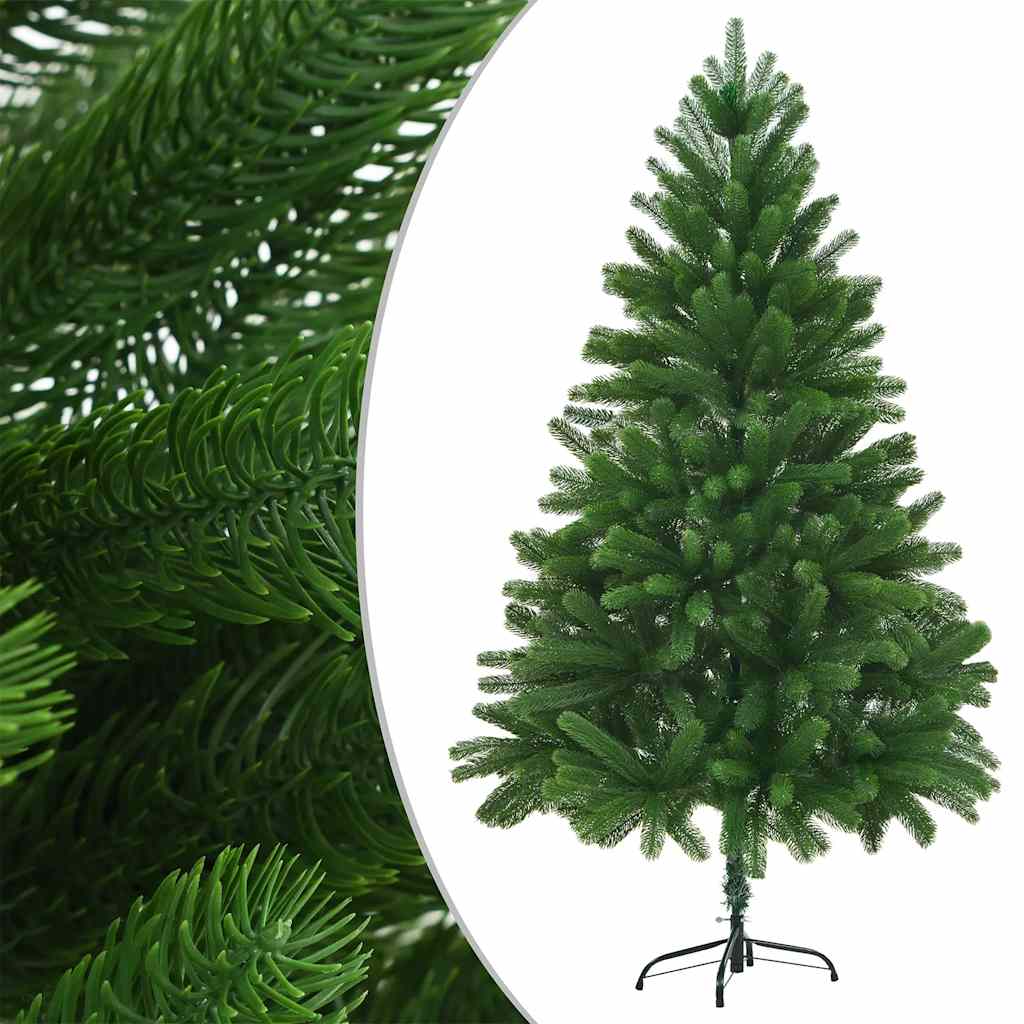 Vidaxl Green Artificial Christmas Tree With Leds And Ball Set, Lifelike Needle Pe Branches, Weather Resistant, Economical And Reusable, 70.9 Inches Height With 35.4 Inches Diameter