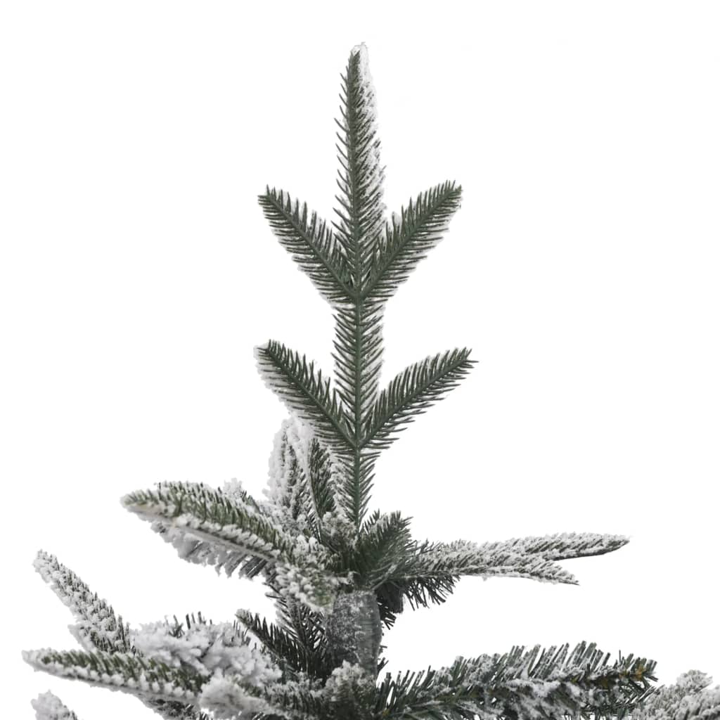 Artificial Pre-Lit Christmas Tree With Flocked Snow Decoration Pvc&Pe Vidaxl