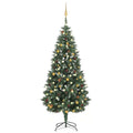 Vidaxl Artificial Christmas Tree With Leds&Ball Set 70.9 Inch