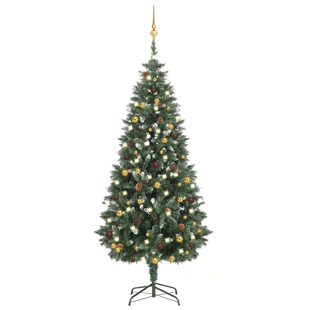Vidaxl Artificial Christmas Tree With Leds&Ball Set 70.9 Inch