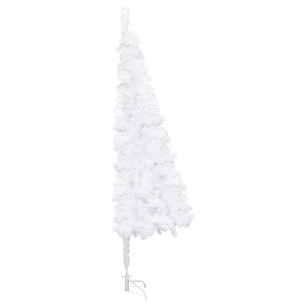 Vidaxl Corner Artificial Christmas Tree With Leds & Balls - Half Design, Reusable, Space-Saving Decoration
