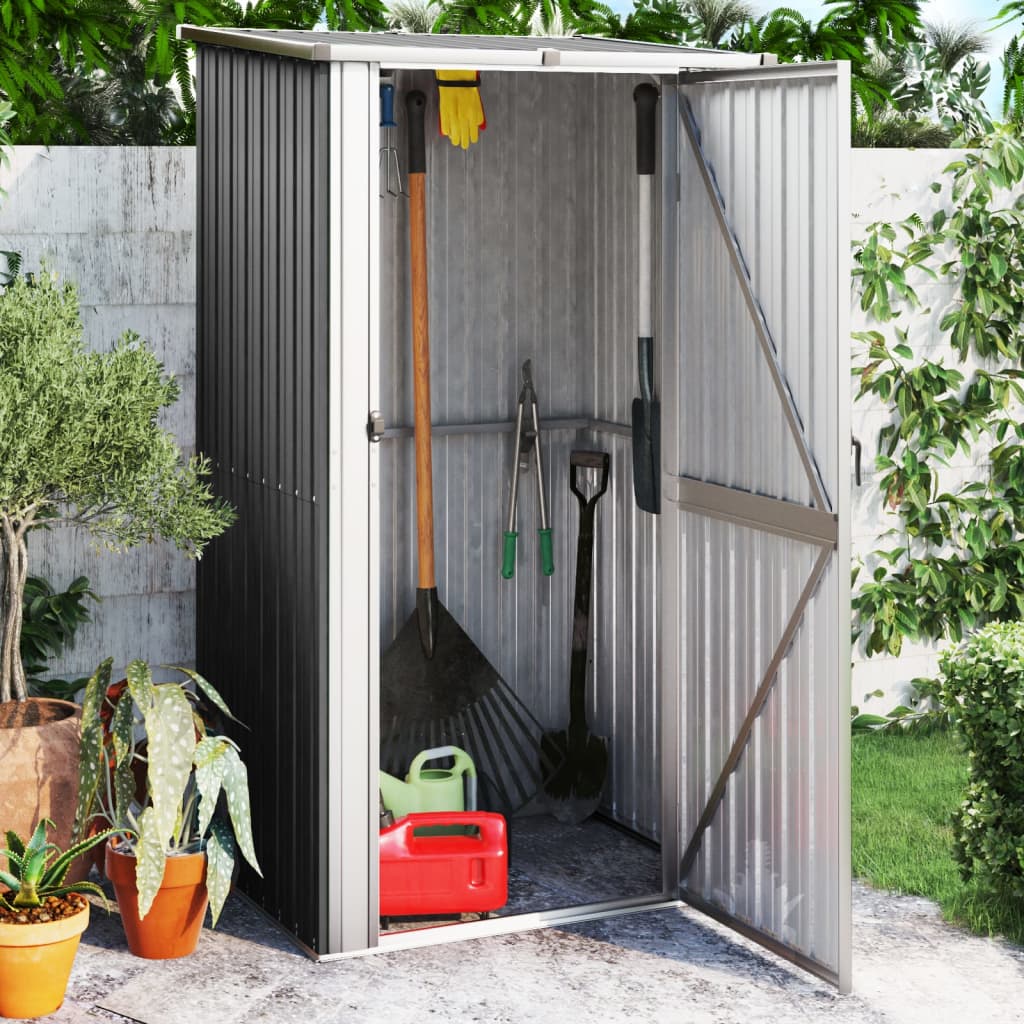 Vidaxl Garden Shed Anthracite 46.7X38.2X82.5 Galvanized Steel