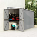 vidaXL Wall-mounted Garden Shed Gray 46.5x113.4x70.1 Galvanized Steel