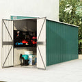 vidaXL Wall-mounted Garden Shed Green 46.5x150.4x70.1 Galvanized Steel