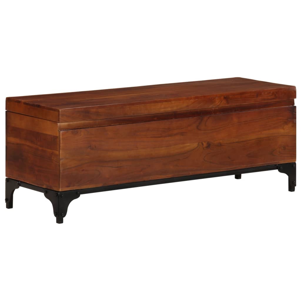 vidaXL Storage Trunk 43.3x13.8x16.1 Solid Acacia Wood