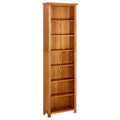 vidaXL 7Tier Bookcase 23.6x8.6x78.7 Solid Oak Wood