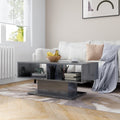 vidaXL Coffee Table High Gloss Gray 40.7x19.7x17.5 Engineered Wood