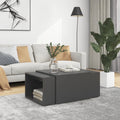 vidaXL 3 Piece Nesting Coffee Table Set Gray 23.6x23.6x15 Engineered Wood