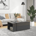 vidaXL 3 Piece Nesting Coffee Table Set High Gloss Gray 23.6x23.6x15