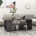 vidaXL Coffee Table Gray 39.4x19.7x15.7 Engineered Wood