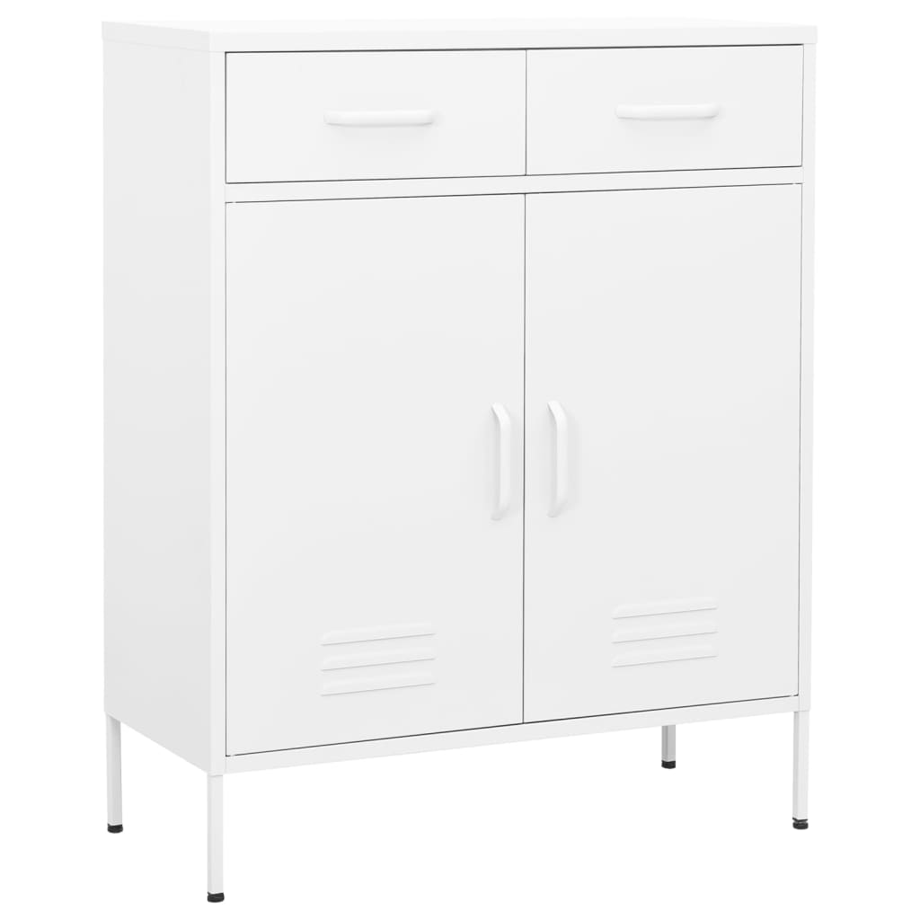 vidaXL Storage Cabinet White 31.5x13.8x40 Steel