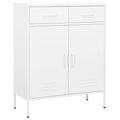 vidaXL Storage Cabinet White 31.5x13.8x40 Steel