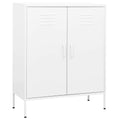 vidaXL Storage Cabinet White 80x35x101.5 cm Steel