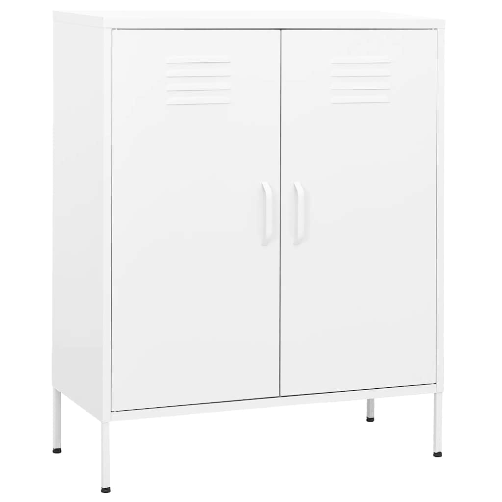 vidaXL Storage Cabinet White 80x35x101.5 cm Steel