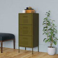 Vidaxl Storage Cabinet Olive Green 16.7 Inch X13.8 Inch X40 Inch  Steel