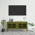vidaXL TV Cabinet Olive Green 41.3x13.8x19.7 Steel