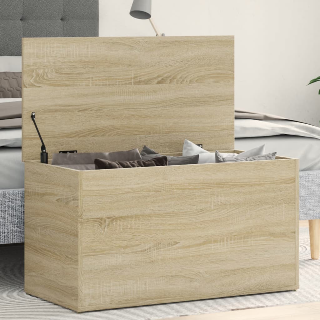 vidaXL Storage Chest Sonoma Oak 33.1x16.5x18.1 Engineered Wood