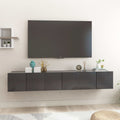 vidaXL Hanging TV Cabinets 3 pcs Gray 23.6x11.8x11.8