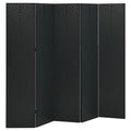 vidaXL 5-Panel Room Divider Black 78.7x70.9 Steel