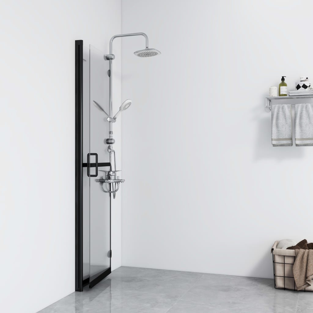 vidaXL Foldable Walk-in Shower Wall Transparent ESG Glass 70x190 cm