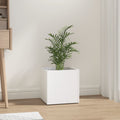 vidaXL Planter Box White 15.7x15.7x15.7 Engineered Wood