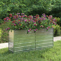 vidaXL Garden Raised Bed 63x15.7x30.3 Galvanized Steel Silver