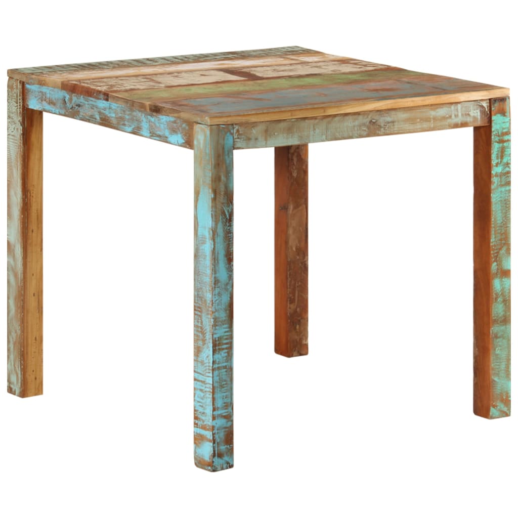 vidaXL Dining Table 32.3x31.5x29.9 Solid Reclaimed Wood