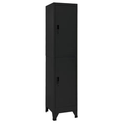 vidaXL Locker Cabinet Black 15x17.7x70.9 Steel