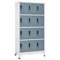 vidaXL Locker Cabinet Light Gray and Dark Gray 35.4x17.7x70.9 Steel