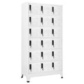 vidaXL Locker Cabinet White 35.4x15.7x70.9 Steel