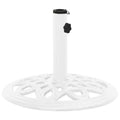 vidaXL Umbrella Base White 15.7x15.7x12.6 Cast Iron