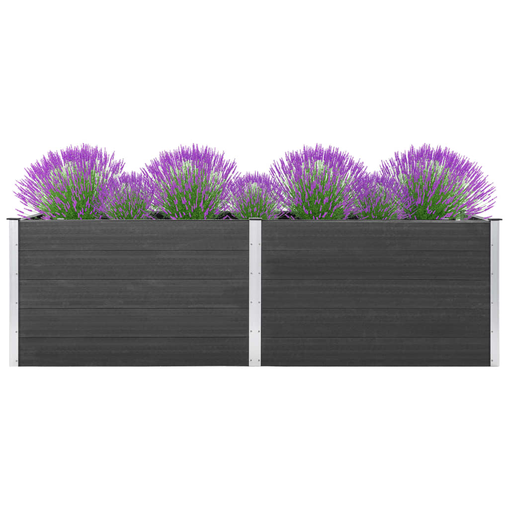 vidaXL Garden Raised Bed 78.7x19.7x35.8 WPC Gray