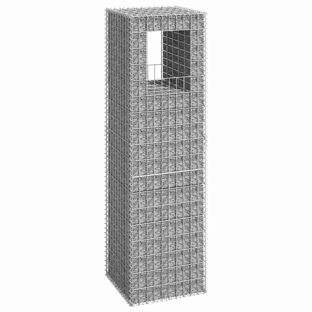 vidaXL Gabion Basket Post 19.7x19.7x70.9 Iron