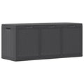 vidaXL Patio Storage Box 71.3 gal Black PP Rattan
