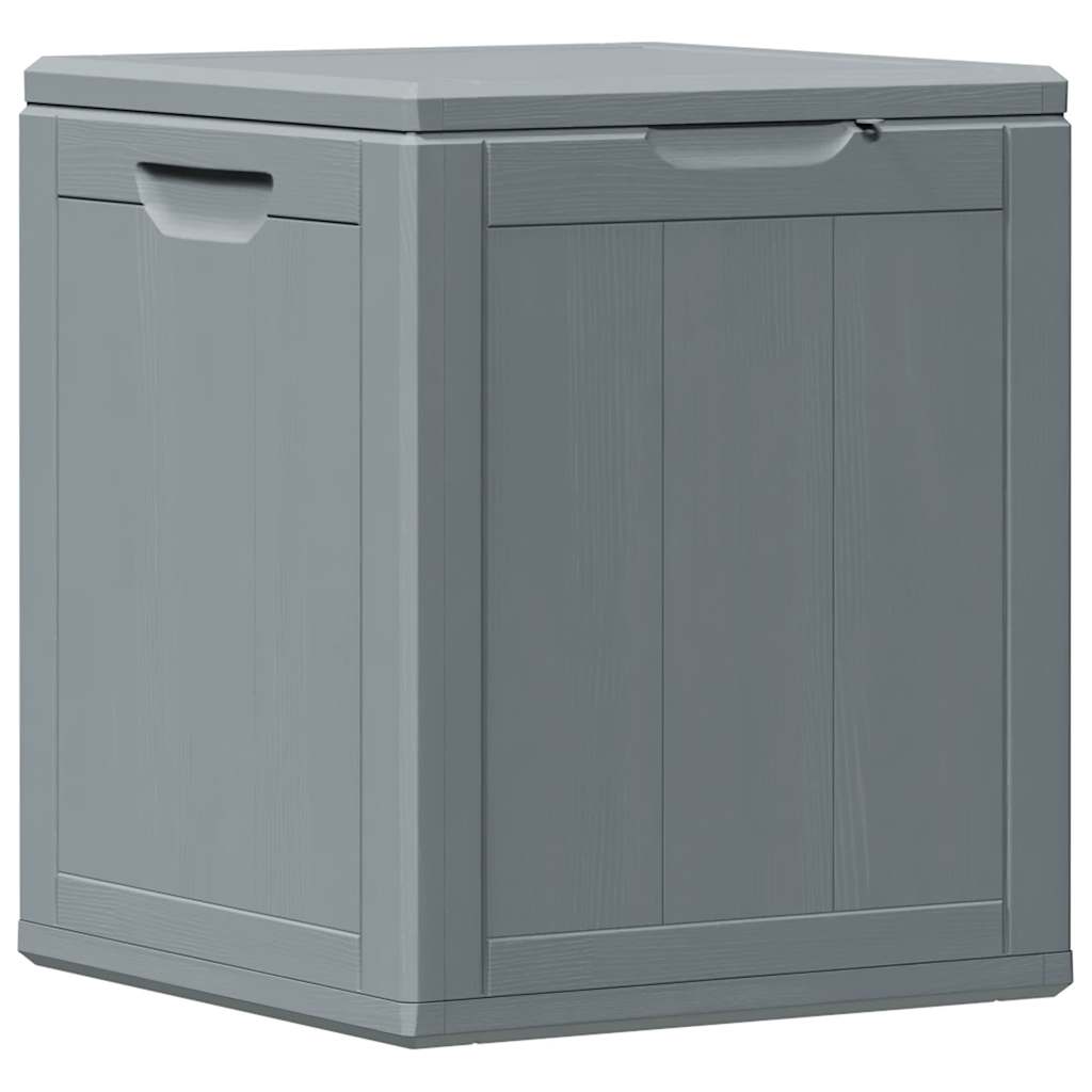 vidaXL Patio Storage Box 23.8 gal Gray PP Rattan