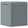 vidaXL Patio Storage Box 23.8 gal Gray PP Rattan