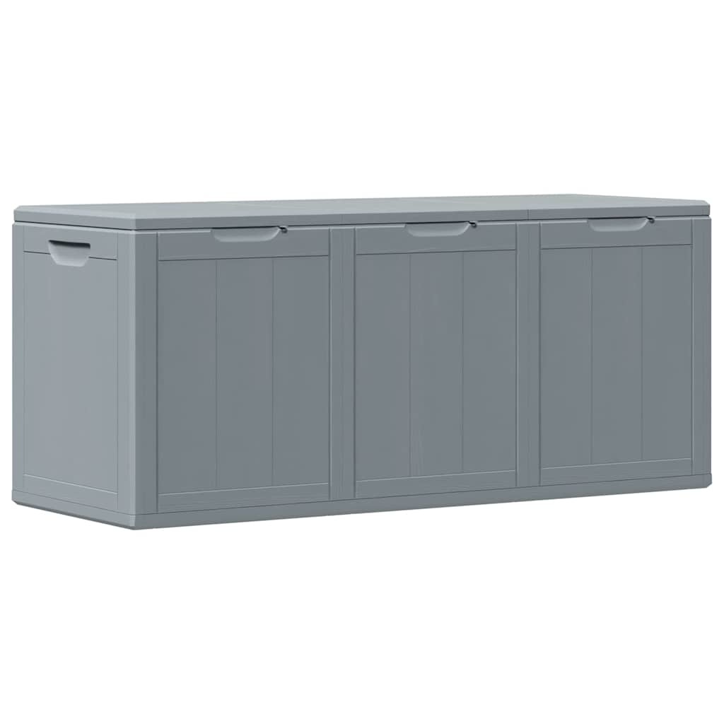 vidaXL Patio Storage Box 71.3 gal Gray PP Rattan