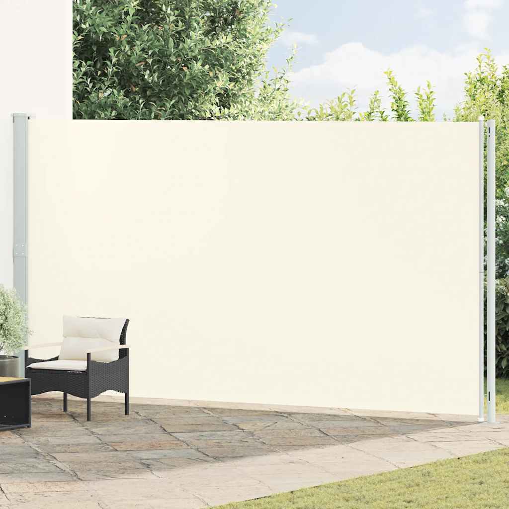 vidaXL Patio Retractable Side Awning 220x600 cm Cream