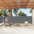 vidaXL Retractable Side Awning Anthracite 63x393.7