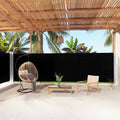 vidaXL Retractable Side Awning Black 70.9x393.7